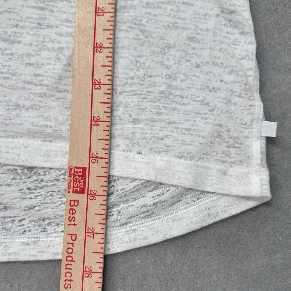 Lululemon Womens Long Sleeve Shirt Sz 6 White Open Keyhole Back Low Key Burnout - Picture 8 of 11